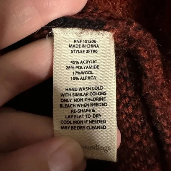 Soft Surroundings Cozy Cottage Cardigan Sweater Plaid Red Black Size Small NEW - Picture 5 of 6